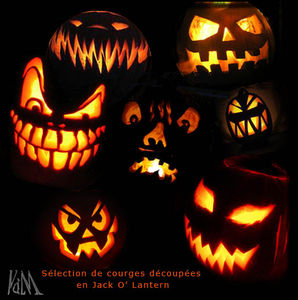 visages citrouilles horrifiants