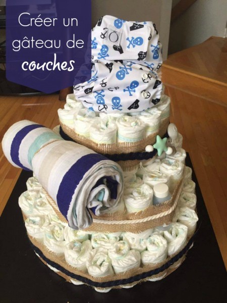 Gâteau De Couches Rose En Forme De Canard - Cadeau De Naissance Original 2 étages Avec 21 Couches Et Jouet En Bois